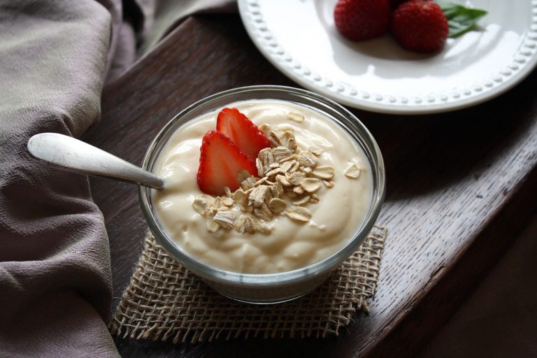 Very Healthy Near Instant Baked Apple With Creamy Nonfat Yogurt