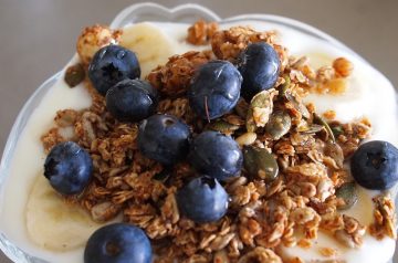 A Breakfast Yogurt Parfait (Granola)