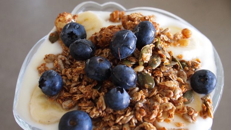 A Breakfast Yogurt Parfait (Granola)