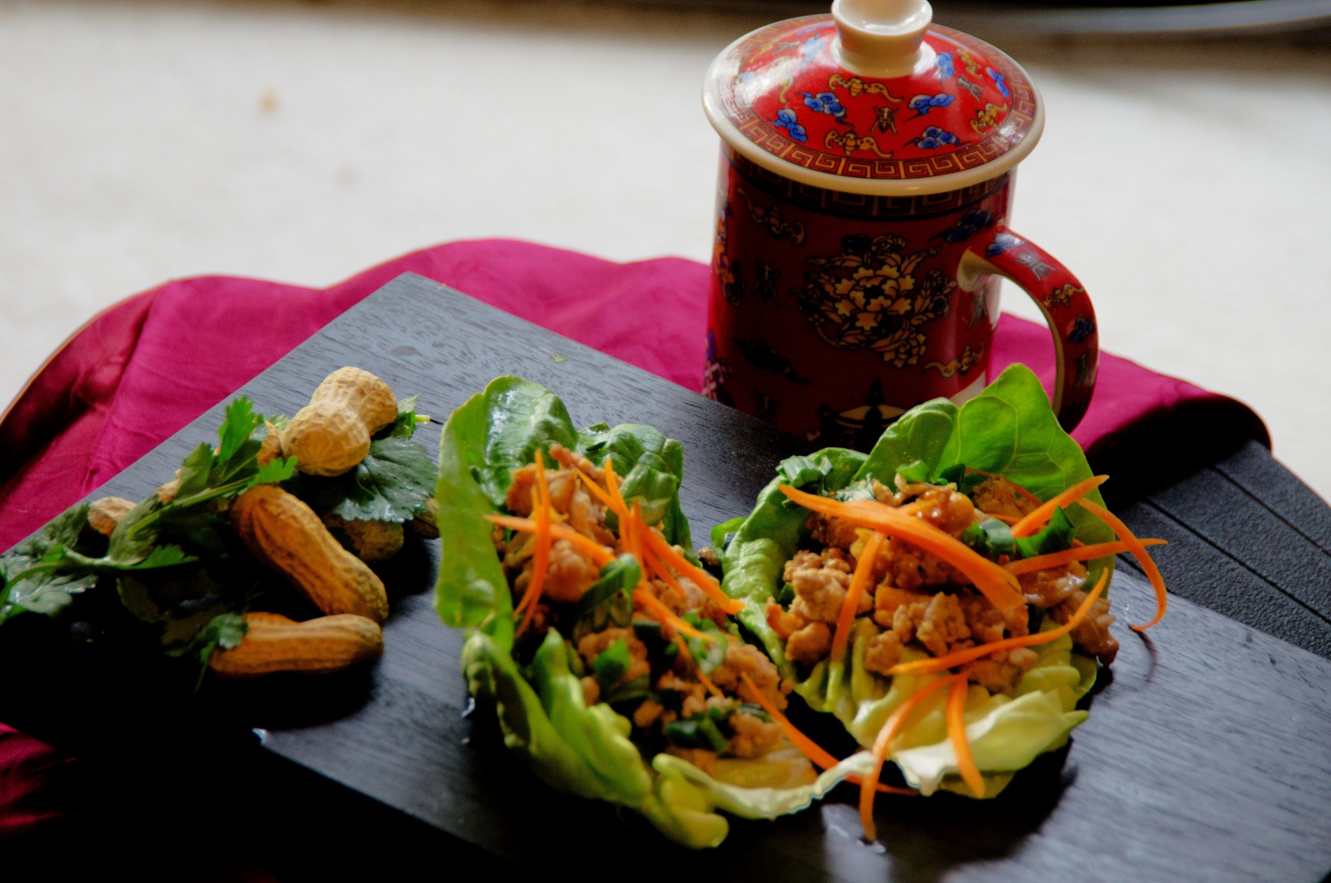 Vietnamese Chicken Meatballs in Lettuce Wraps