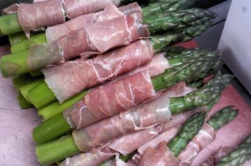 Glazed Prosciutto-Wrapped Shrimp