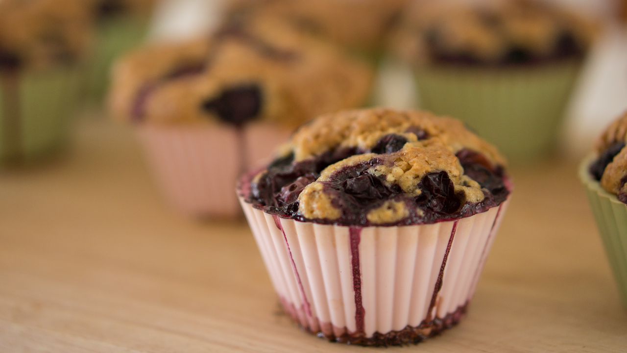 Whole Grain Blueberry-Ful Muffins