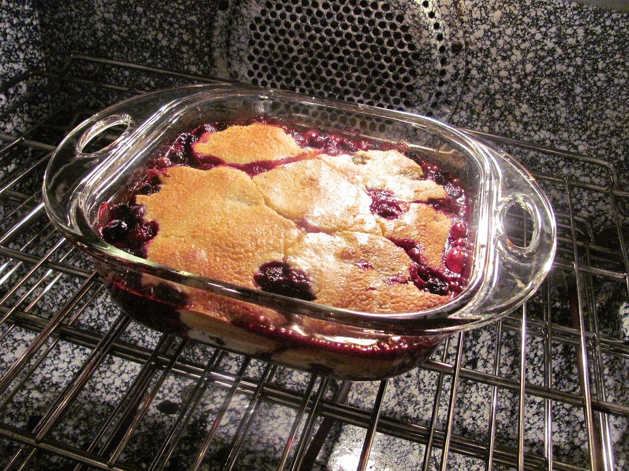 Blueberry(Or Blackberry) Cobbler With Honey Biscuits