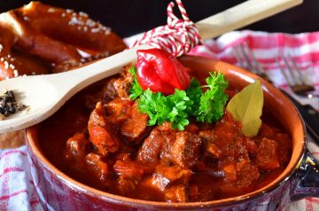 Traditional Hungarian Beef Goulash Stew