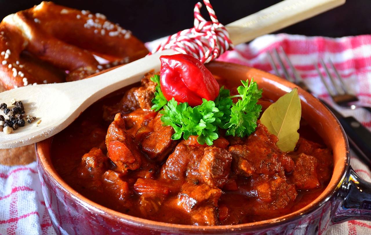 Traditional Hungarian Beef Goulash Stew