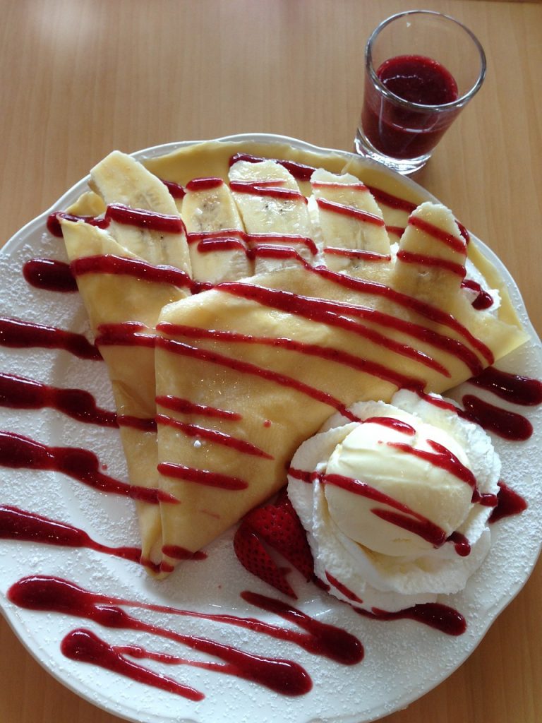 Rhubarb Pancake Dessert
