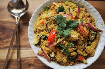 Warm Quinoa Salad With Shrimp and Asparagus