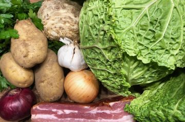 Chestnut and Bacon Risotto With Savoy Cabbage