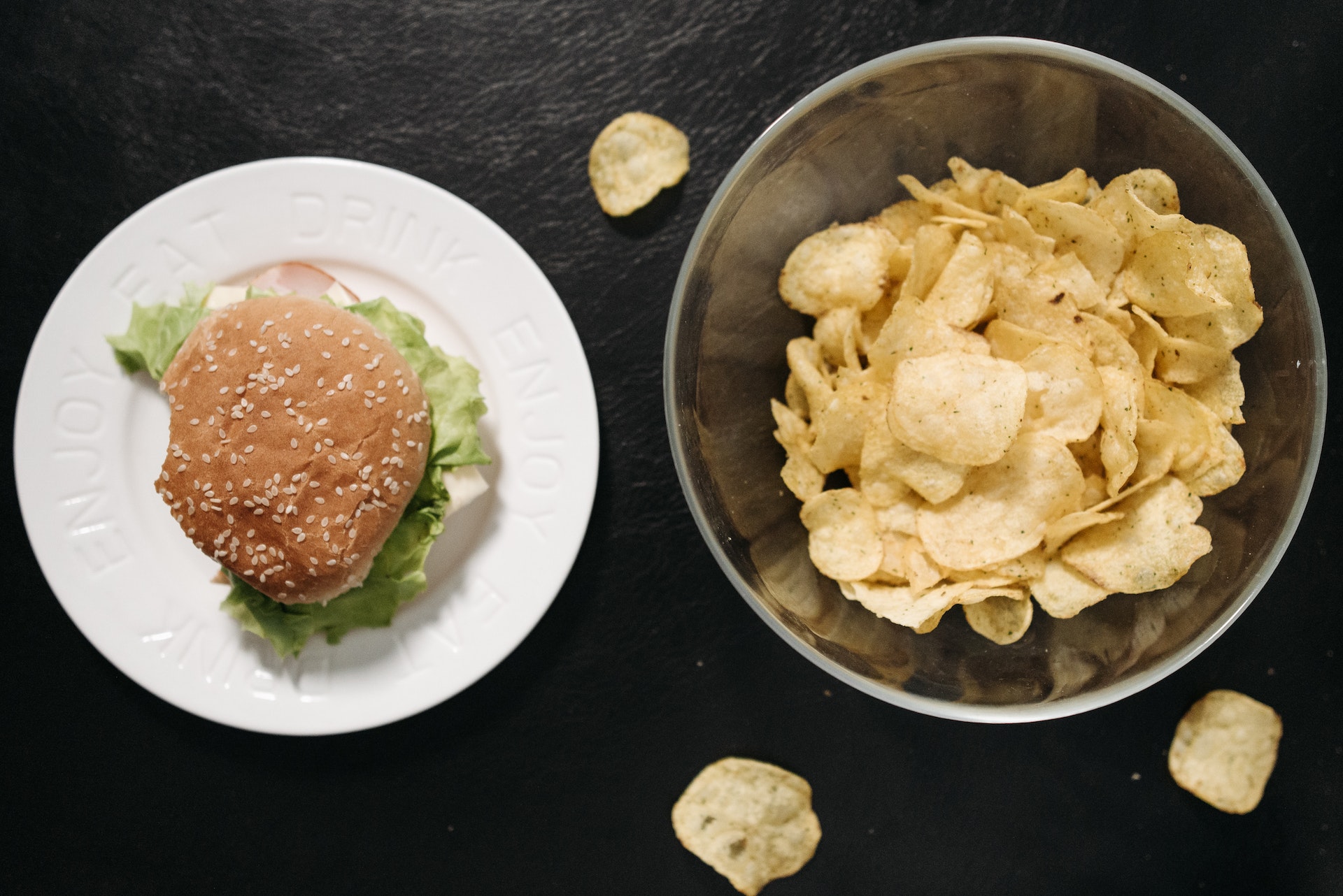 Add potato chips to burgers for a welcome crunch